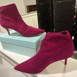Charles David Sparkling Magenta Heeled Boots